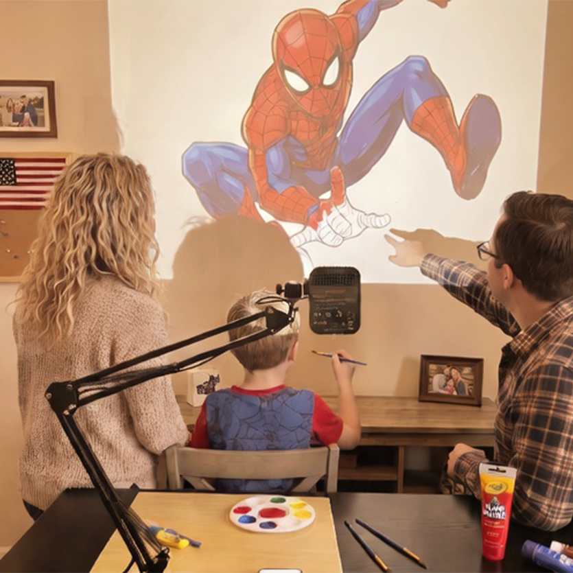 Art Projector for Tracing, Smart Art Sketcher Image Painting Optical Drawing Projector with Stand Desktop Wall Canva for Artists Kids